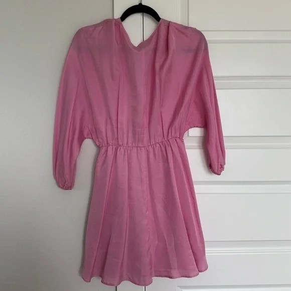 Zara Pink Satin Dress - Picture 4 of 4